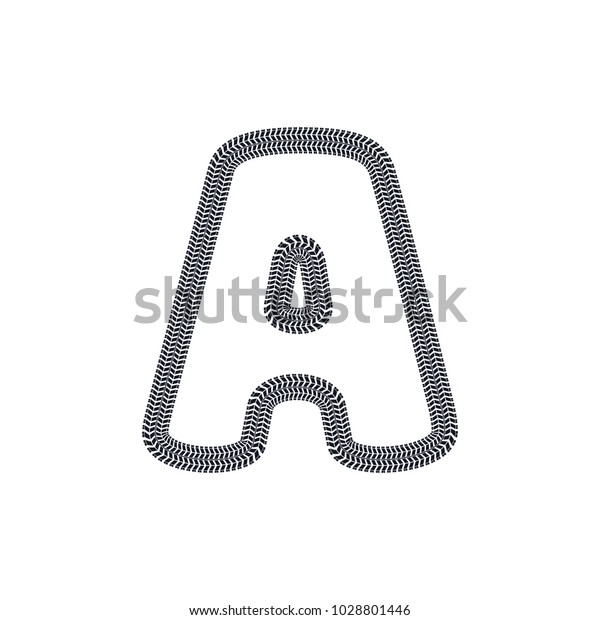 A Tire Print\
Track Letter Logo Icon\
Design