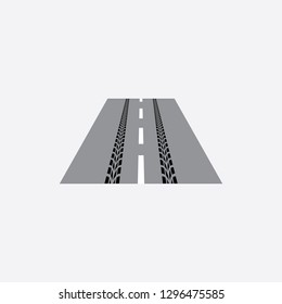 tire print vector road illustration 