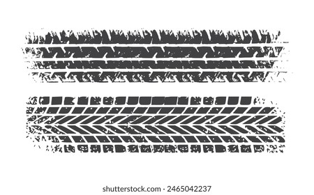 tire printing black silhouette isolated white background