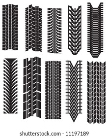 tire prints vector