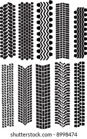 tire prints vector