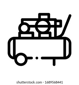 Reifenreparaturen Männer Symbol Vektorillustration. Reifenreparaturmänner-Schild. einzelne Kontursymbolgrafik
