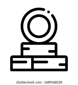 vector de icono del punto de reparación del neumático. signo del punto de reparación del neumático. ilustración de símbolo de contorno aislado