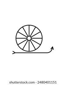 icono de llanta de neumático, icono de Vector de la mejor línea.