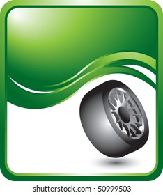 tire rotated on green wave