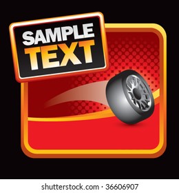 tire rotated on stylized template banner