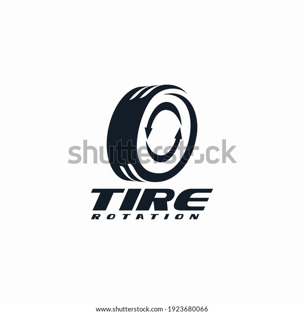 Tire rotation logo black white
