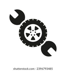 Tire service icon. Vector illustration. EPS 10.