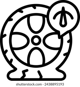 icono de servicio de neumáticos. Icono de alineación de rueda
