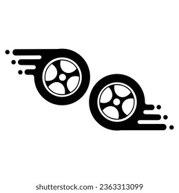 tire shop with abstract tires. concept of 24 hour support, patron, car station, maintenance, machine floppy. isolated on white background. flat style modern brand trend design vector illustration