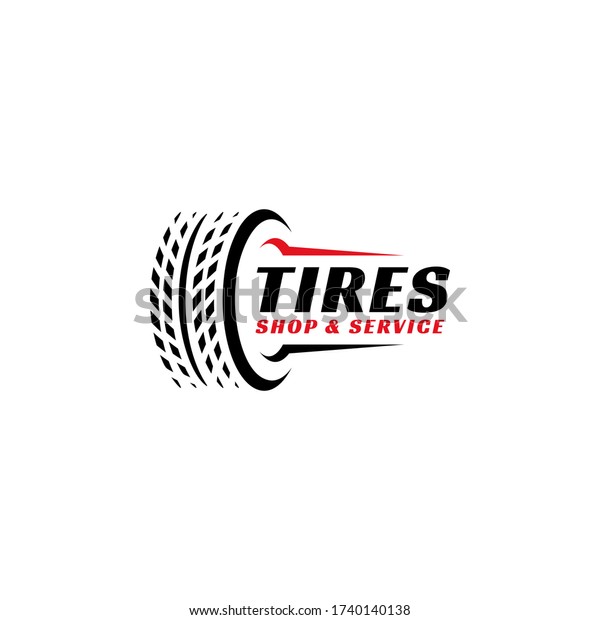 Tire shop icon logo vector\
design.