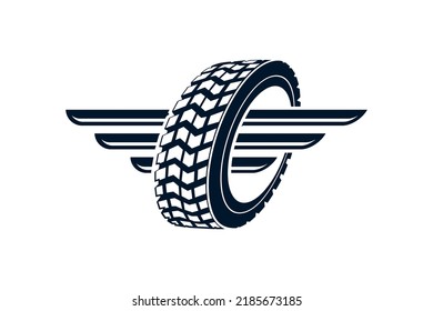 Tire shop logo design automotive wheel tire truck mud off road silhouette