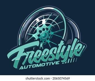 Tire shop, Wheel logo, Template Logo Tires