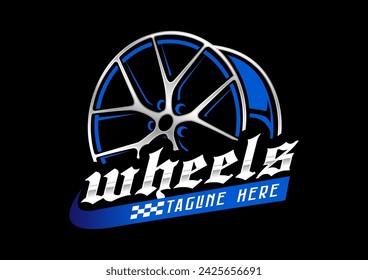 Tire shop, Wheel logo, Template Logo Tires