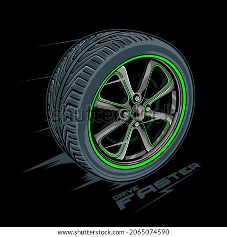 Tire shop, Wheel logo, Template Logo Tires