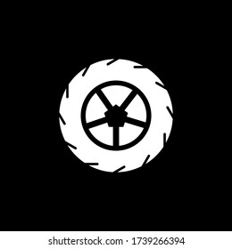 Tire simple icon vector design