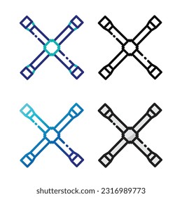 Tire spanner icon design in four variation color
