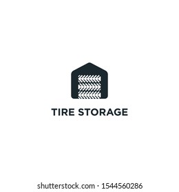 Tire Storage Logo Icon Vector.