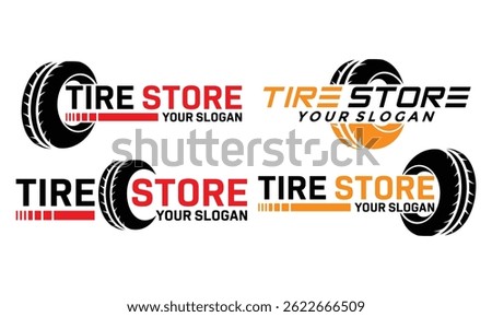 tire store logo. creative tire logo design vector illustration