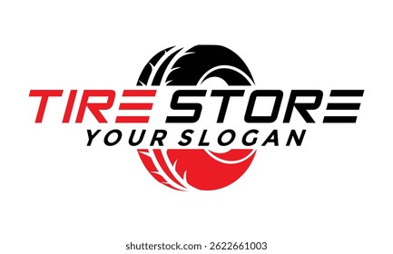 ilustração do vetor de design do logotipo da loja de pneus