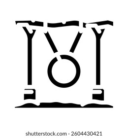 tire swing glyph icon vector. tire swing sign. isolated symbol illustration