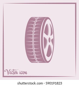 Tire symbol. Car wheel icon. 