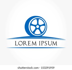 Tire symbol. Vector illustration.