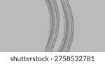 Tire trace track. Abstract wheels braking distances, tread silhouettes brushes. Isolated car or motorcycles vector trails. eps10 vector