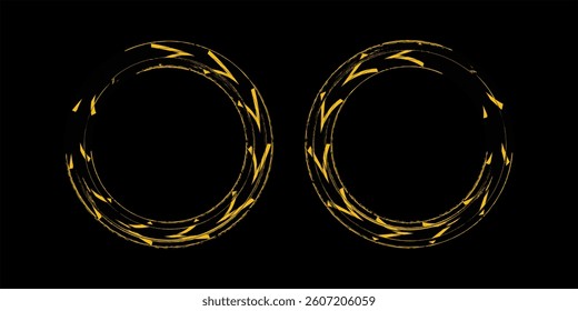 Tire trace track. Abstract wheels braking distances, tread silhouettes brushes. Isolated car or motorcycles vector trails.