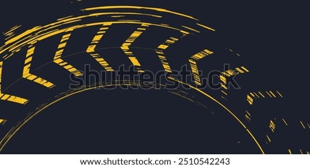 Tire trace track. Abstract wheels braking distances, tread silhouettes brushes. Isolated car or motorcycles vector trails.