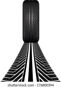 tire and tire track