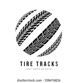 Tire track background