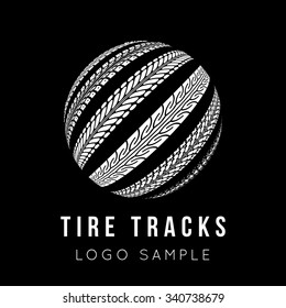 Tire track background