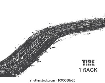 Tire Track Background.Dirty tire track.Vector illustration.