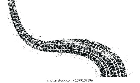 Tire Track Background.Grunge Tire Track.