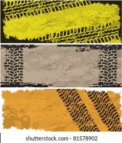 Tire track banners
