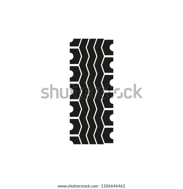 Tire track cars.\
Simple vector\
illustration.