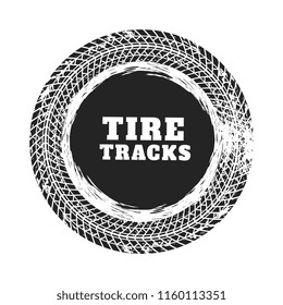 tire track circle background design