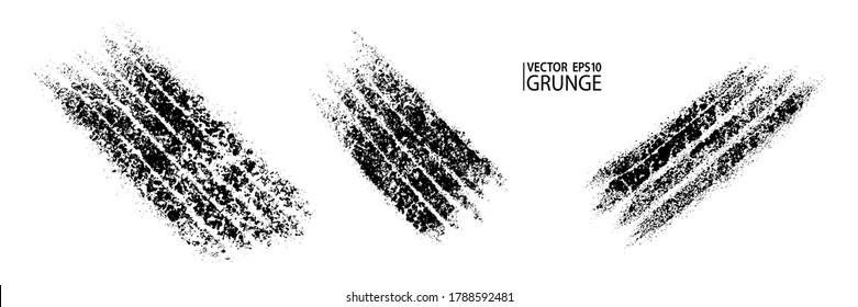 Tire track grunge vector. Car wheel tires track overlay. Speed race and drifting. Dirty road background.