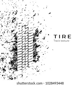 Tire track impression. Vector illustration isolated on white background