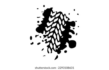 Tire Track- Mudding Tire Track Vector And Clip Art