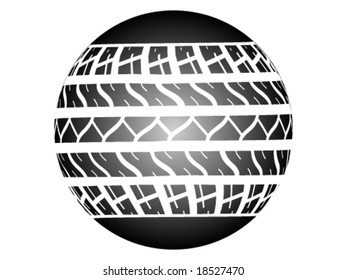 Tire track ob ball