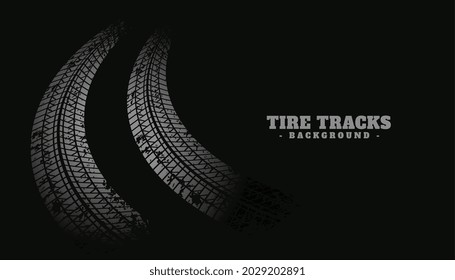 tire track print texture on black background