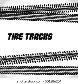 Tire track silhouette. Vector illustration EPS10. 