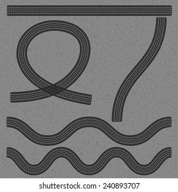 Tire track vector art and Illustration.