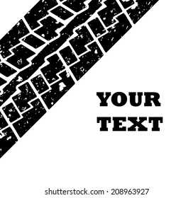 Tire track. Vector background