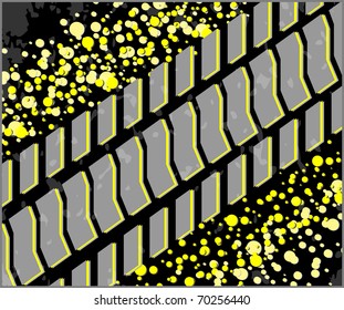 Tire track vector illustration