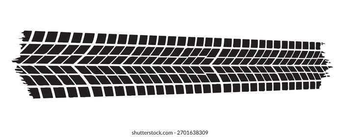 Reifenspur, eine Vektorgrafik einer Fahrzeugreifenspur, perfekt zum Hinzufügen eines dynamischen Elements zu Designs, Fördergeschwindigkeit und Bewegung