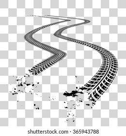 Tire tracks