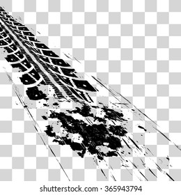 Tire tracks